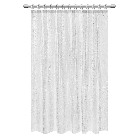 Штора для ванной EVA, 180х200 см, кольца в комплекте, БЕЛАЯ ЛЕДЯНАЯ СВЕЖЕСТЬ, PRIMILA (ПРИМИЛА), 700099