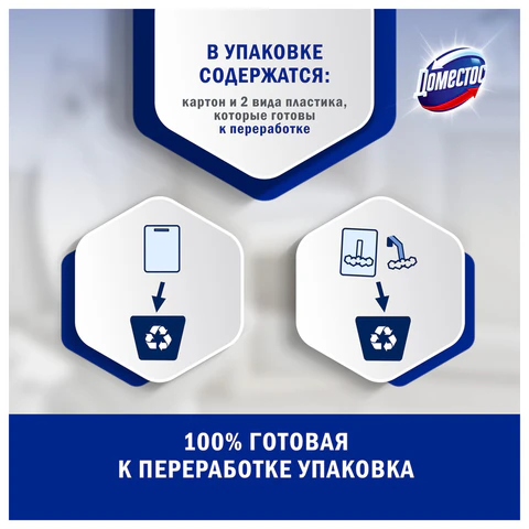 Блок туалетный подвесной твердый 2х55 г, DOMESTOS (ДОМЕСТОС) Сила 5 в 1 "Ледяная магнолия" 703676 ЧЕСТНЫЙ ЗНАК! - МСК «Форвард»