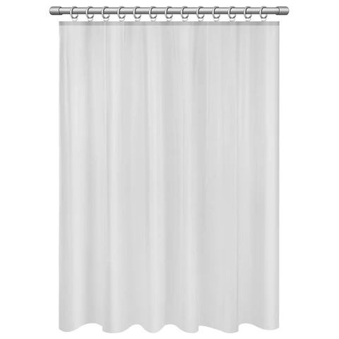 Шторка для ванной PEVA, 180х180 см, КОМПЛЕКТ 12шт кольца в комплекте, цвет ассорти (белый, голубой, коричневый), WBZ (ВБЗ), 700067 - МСК «Форвард»