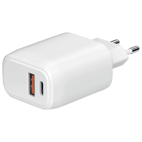 Зарядное устройство быстрое сетевое (220 В) USB QC3.0+Type-C PD 20 Вт, 3 А, RED LINE, УТ000036039 513966
