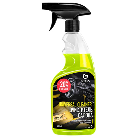 Очиститель салона для велюра, кожи, пластика, 600 мл, GRASS UNIVERSAL CLEANER, триггер, 110392 700202 ЧЕСТНЫЙ ЗНАК минпромторг - МСК «Форвард»