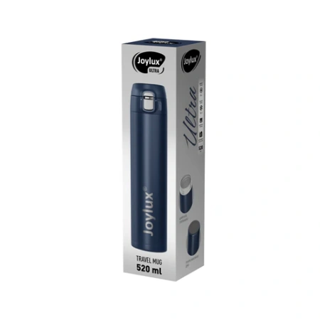 Термокружка 520 мл JOYLUX (ДЖОЙЛЮКС) ULTRA BLUE, нержавеющая сталь SUS304, синий матовый, 700278 - МСК «Форвард»