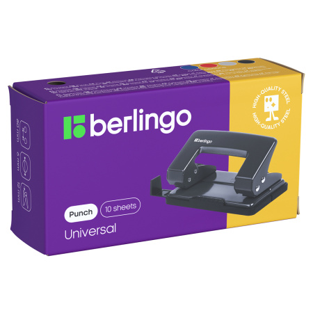 Дырокол Berlingo "Universal" 10л., металлический, серый DDm_10012 305909 - МСК «Форвард»