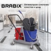 Тележка уборочная BRABIX, 2 съемных ведра 17 л, механический отжим, пластиковый каркас, 606660 - МСК «Форвард»