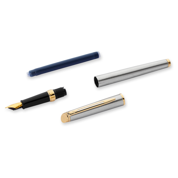 Ручка перьевая Waterman "Hemisphere Stainless Steel GT" синяя, 0,8мм, подарочная упаковка S0920310 184187 - МСК «Форвард»