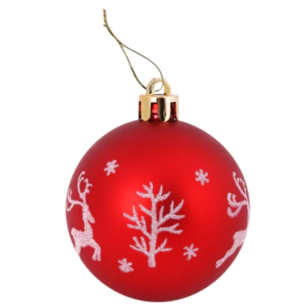 Шары ёлочные 16 шт., 6 см, "Русская Зима", пластик, цвет: красный/белый, ЗОЛОТАЯ СКАЗКА, 591984 - МСК «Форвард»
