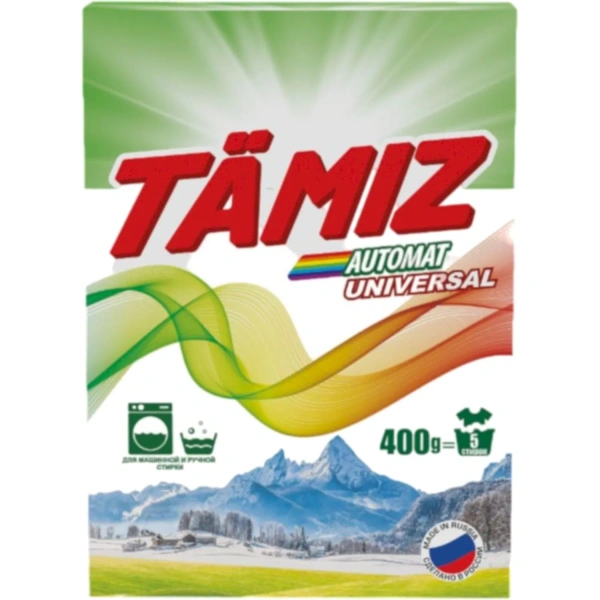 Порошок стиральный для всех типов стирки Tamiz Universal 0.4 кг для белого и цветного белья 2512661 ЧЕСТНЫЙ ЗНАК! мипромторг - МСК «Форвард»