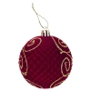 Шары елочные 6 шт., 8 см, "Burgundy Charm", пластик, софт-тач, бургунди, ЗОЛОТАЯ СКАЗКА, 592453 - МСК «Форвард»