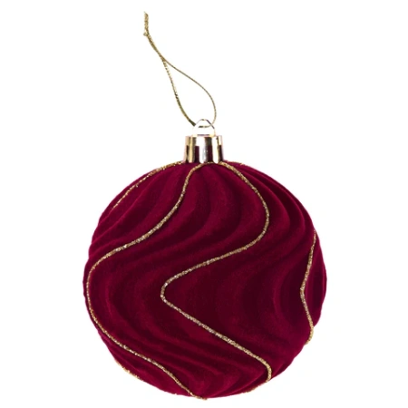 Шары елочные 6 шт., 8 см, "Burgundy Charm", пластик, софт-тач, бургунди, ЗОЛОТАЯ СКАЗКА, 592453 - МСК «Форвард»