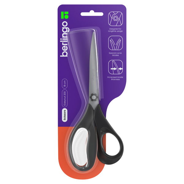Ножницы Berlingo "Easycut 200" 18см, эргономичные ручки, европодвес DNn_18045 326312