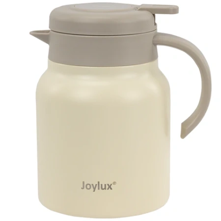 Чайник-термос 1 л JOYLUX (ДЖОЙЛЮКС) COFFEE BREAK, нержавеющая сталь SUS304, заварник/сито, бежевый матовый, 700329 - МСК «Форвард»