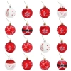 Шары ёлочные 16 шт., 6 см, "Русская Зима", пластик, цвет: красный/белый, ЗОЛОТАЯ СКАЗКА, 591984 - МСК «Форвард»