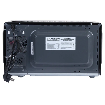 Микроволновая печь BRASSON (БРАССОН) MW2390D-6BL, 23 л, 900 Вт, сенсорное управление, дисплей, таймер, 6 АВТОПРОГРАММ, черная, 454980 - МСК «Форвард»