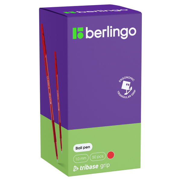 Ручка шариковая Berlingo "Tribase grip" красная, 1,0мм, грип CBp_10973 355448 - МСК «Форвард»