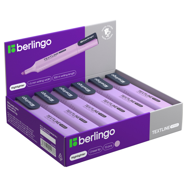 Текстовыделитель Berlingo "Textline HP500" лавандовый, 1-5мм T7514 374568 - МСК «Форвард»