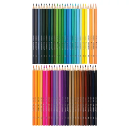 Карандаши цветные супермягкие яркие классические в пенале-скрутке BRAUBERG MAX 50 цветов + держатель и точилка, натуральное дерево, 182007 - МСК «Форвард»