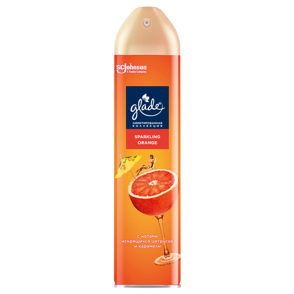 Освежитель воздуха аэрозольный 300 мл GLADE "Sparkling Orange", 865270 393526 ЧЕСТНЫЙ ЗНАК - МСК «Форвард»
