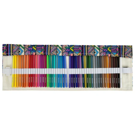Карандаши цветные стираемые в пенале-скрутке BRAUBERG, 48 цветов + точилка и ластик, 182071 - МСК «Форвард»