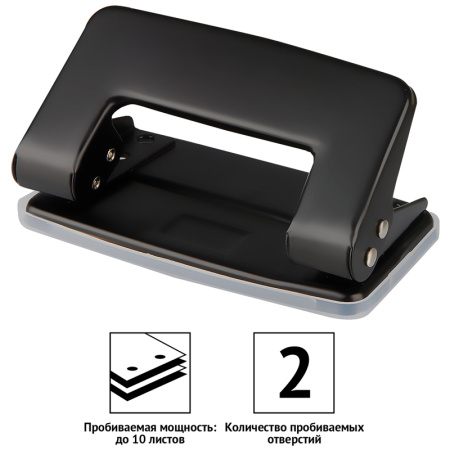 Дырокол OfficeSpace 10л., металлический, черный P201BL_436 178804 - МСК «Форвард»