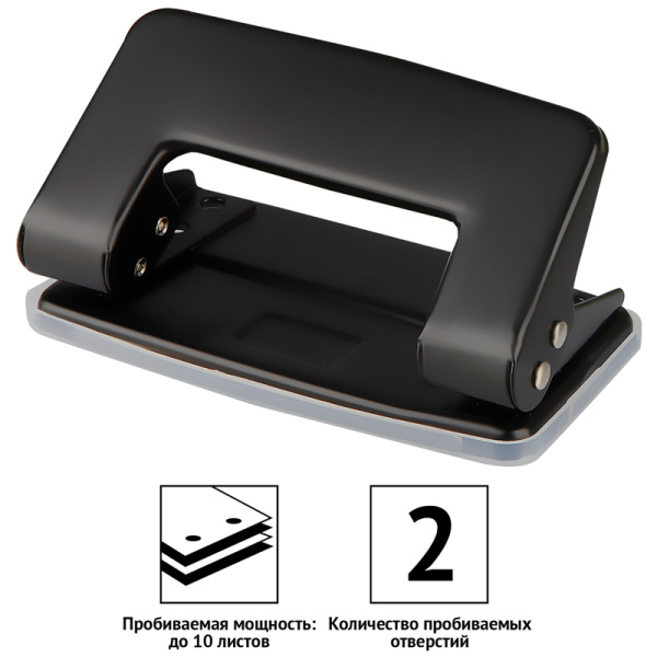 Дырокол OfficeSpace 10л., металлический, черный P201BL_436 178804 - МСК «Форвард»