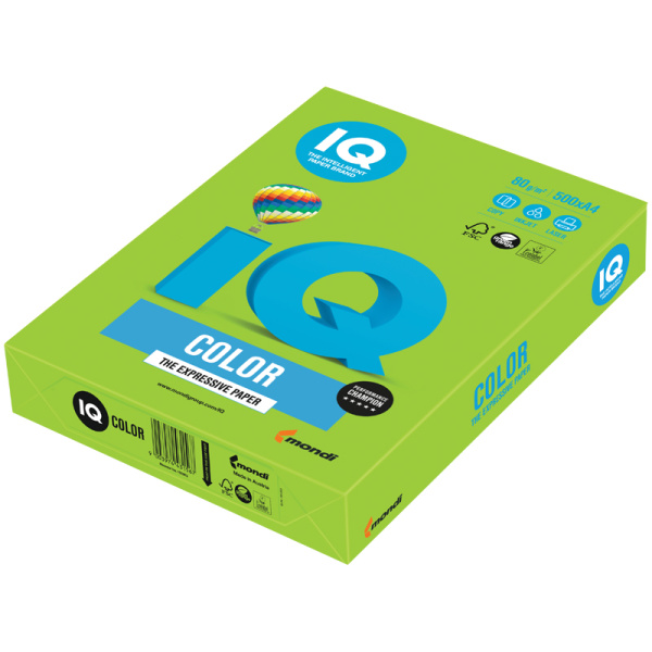 Бумага IQ "Color intensive" А4, 80г/м2, 500л. (ярко-зеленый) MA42 083952 под заказ 8 дней - МСК «Форвард»