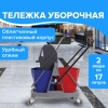 Тележка уборочная BRABIX, 2 съемных ведра 17 л, механический отжим, пластиковый каркас, 606660 - МСК «Форвард»