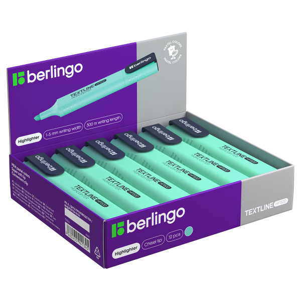 Текстовыделитель Berlingo "Textline HP500" мятный, 1-5мм T7516 374565 - МСК «Форвард»