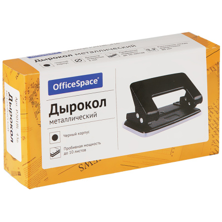 Дырокол OfficeSpace 10л., металлический, черный P201BL_436 178804 - МСК «Форвард»