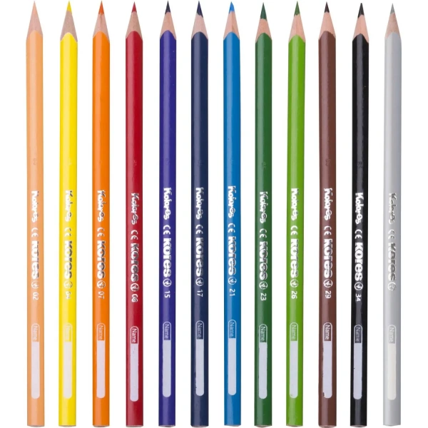 Карандаши цветные Kores Kolores 12 цв трёхгранные + точилка 93312.01 128902 - МСК «Форвард»