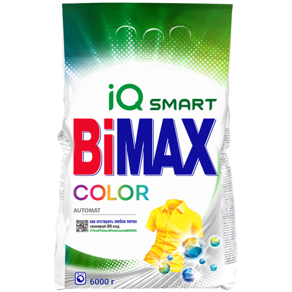 Стиральный порошок-автомат 6 кг, BIMAX Color 2522-1АХ 608513 ЧЕСТНЫЙ ЗНАК минпромторг