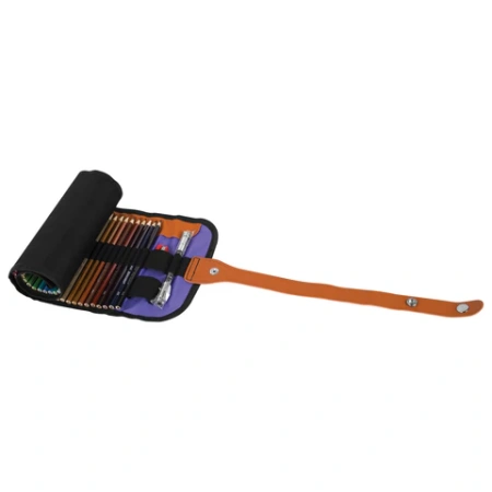 Карандаши цветные супермягкие яркие классические в пенале-скрутке BRAUBERG MAX 50 цветов + держатель и точилка, натуральное дерево, 182007 - МСК «Форвард»