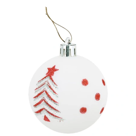 Шары ёлочные 16 шт., 6 см, "Русская Зима", пластик, цвет: красный/белый, ЗОЛОТАЯ СКАЗКА, 591984 - МСК «Форвард»