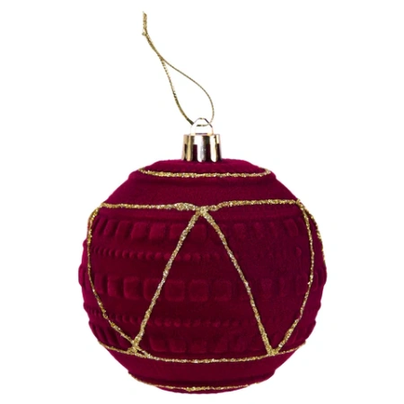 Шары елочные 6 шт., 8 см, "Burgundy Charm", пластик, софт-тач, бургунди, ЗОЛОТАЯ СКАЗКА, 592453 - МСК «Форвард»