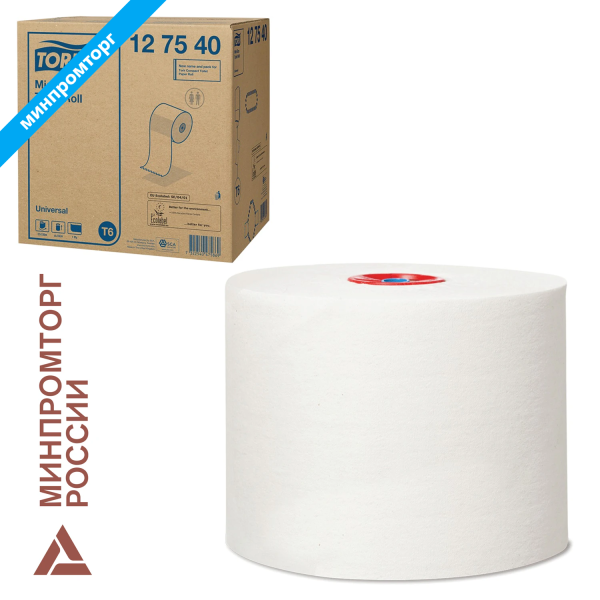 Бумага туалетная 135м, TORK (Система Т6) КОМПЛЕКТ 27шт, Universal, белая, 127540  127838