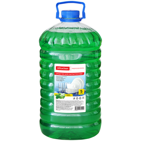 Средство для мытья посуды OfficeClean Профессиональное "Алоэ и зеленый чай", ПЭТ, 5л (Спейс) 246161/П ЧЕСТНЫЙ ЗНАК - МСК «Форвард»