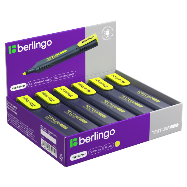 Текстовыделитель Berlingo "Textline HL500" желтый, 1-5мм T7017 241047 - МСК «Форвард»