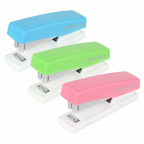 Степлер №24/6, 26/6 BRAUBERG "STYLE", до 25 листов, ассорти, 272748 - МСК «Форвард»