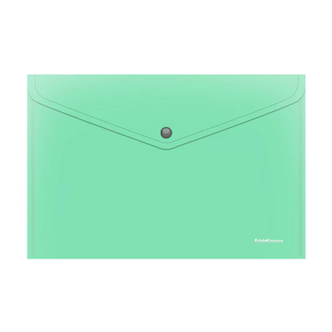 Папка-конверт с кнопкой ERICH KRAUSE "Matt Pastel Bloom", А4, до 120 л, непрозрачная, ассорти, 0,18 мм, 61141 272924 - МСК «Форвард»