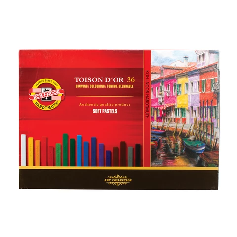 Пастель мягкая художественная KOH-I-NOOR "Toison D'or", 36 цв., квадратное cечение, 8585036001KS