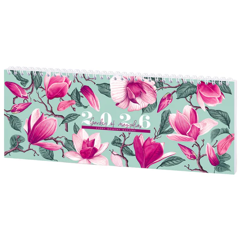 Планинг датированный 2026 285х112 мм, STAFF, гребень, картонная обложка, 64 л., "Сад магнолий", 117365 - МСК «Форвард»