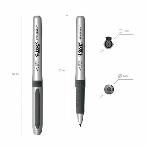 Маркер перманентный BIC "Intensity Ultra Fine", ЧЕРНЫЙ, тонкий наконечник 0,8 мм, 8290801 151562 - МСК «Форвард»