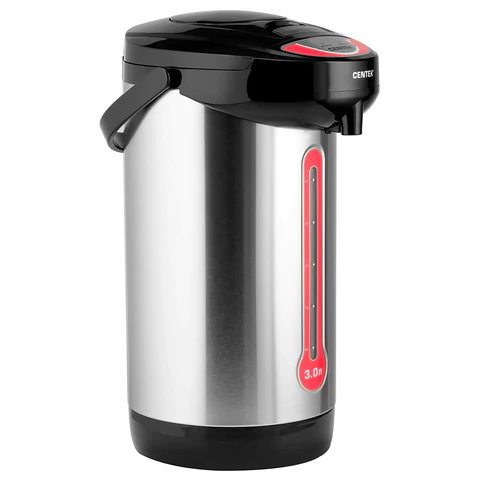 Термопот на 3 литра 3 режима подачи воды CENTEK CT-0080, 750 Вт, 1 температурный режим, пластик/сталь, черный, CT-0080 Black  457608 - МСК «Форвард»