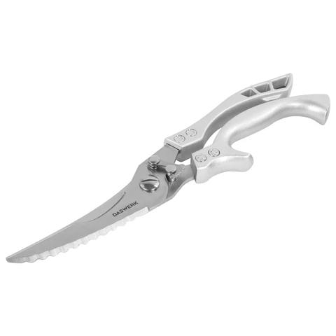 Ножницы-секатор кухонные DASWERK (ДАСВЕРК), 260 мм, фиксатор, зазубренные, металлические, 608902 - МСК «Форвард»