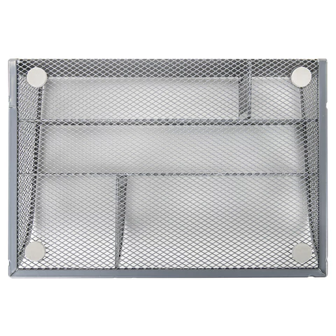 Подставка-органайзер BRAUBERG "Germanium", 5 секций, 255х180х105 мм, металл, серебро, 237974 - МСК «Форвард»