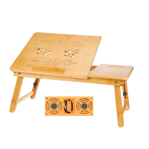 Столик БАМБУКОВЫЙ складной для ноутбука/завтрака, с охлаждением, DASWERK (ДАСВЕРК), 532583 - МСК «Форвард»