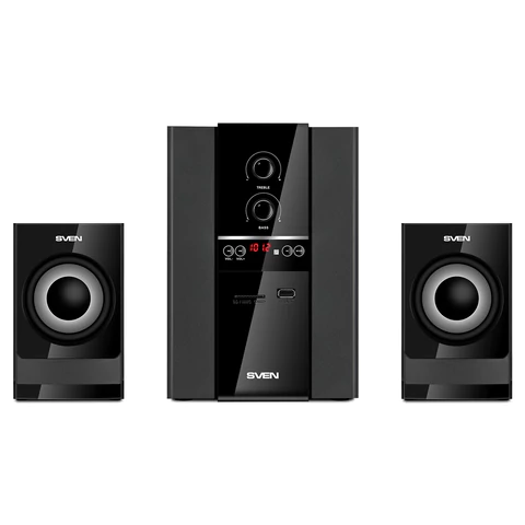 Колонки компьютерные SVEN MS-1821, 2.1, 44 Вт, Bluetooth, FM, USB, SD, черные, SV-020, SV-020774 263172 - МСК «Форвард»