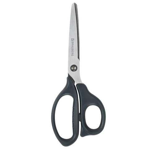 Ножницы BRAUBERG "BOMB", 210 мм, графитовый цвет, 2-сторонняя заточка, эргономичные, 238856 - МСК «Форвард»
