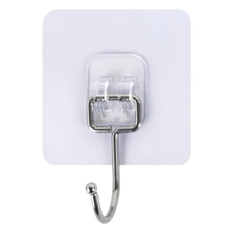 Крючки самоклеящиеся универсальные 7х7 см, КОМПЛЕКТ 5 шт., сталь + ПВХ, LAIMA Home, 608790 - МСК «Форвард»