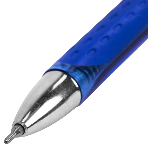 Ручка шариковая автоматическая с грипом BRAUBERG "STYLE RT", СИНЯЯ, игольчатый наконечник 0,7 мм, линия письма 0,35 мм, 144324 - МСК «Форвард»
