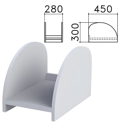Подставка под системный блок "Монолит", цвет серый, ПМ32.11 640214
